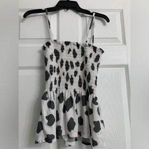Medium, cow print tank.
